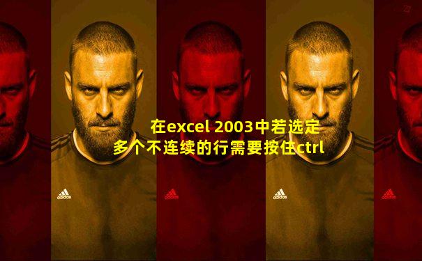 在excel 2003中若选定多个不连续的行需要按住ctrl键